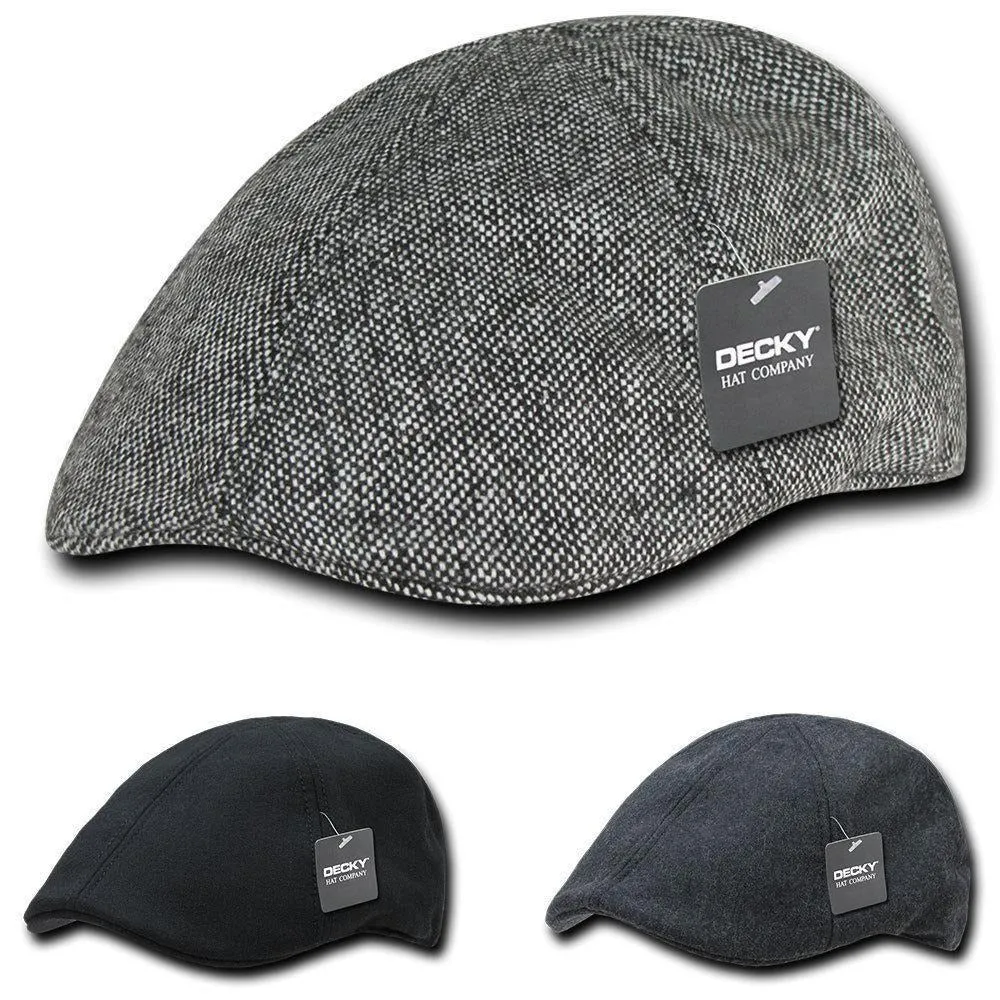 1 Dozen Decky Melton Woven Wool Ivy 6 Panel Hats Caps Warm Ski Wholesale Bulk