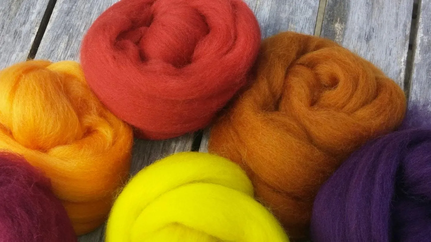 4 oz Autumn Fall 9 color Merino Wool top Sampler Pack - Spin, Felt, Crafts Fast Shipping, Wool Mix, Mixed color wool