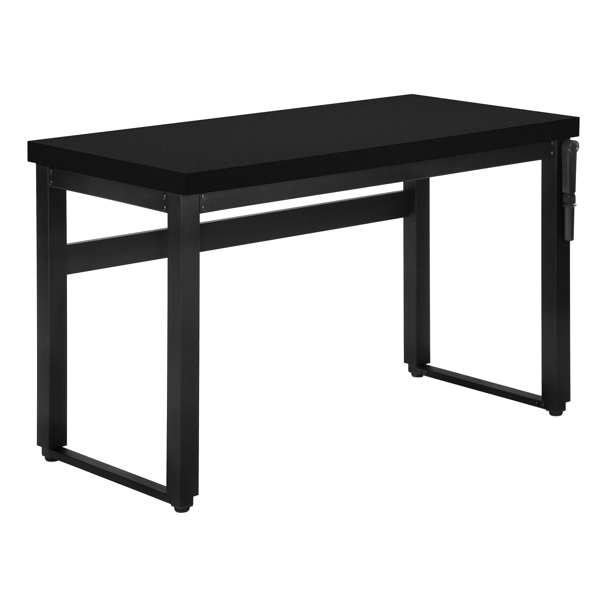 47" Adjustable Height Black Home Office Desk