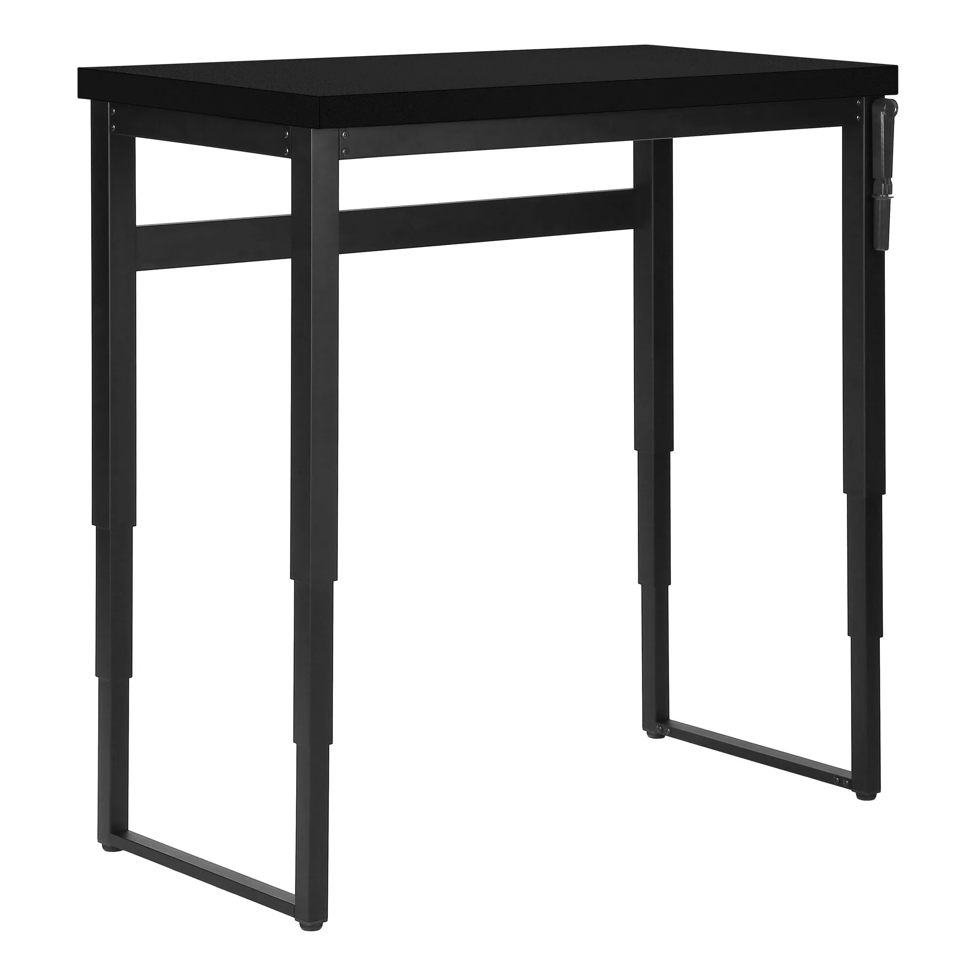 47" Adjustable Height Black Home Office Desk