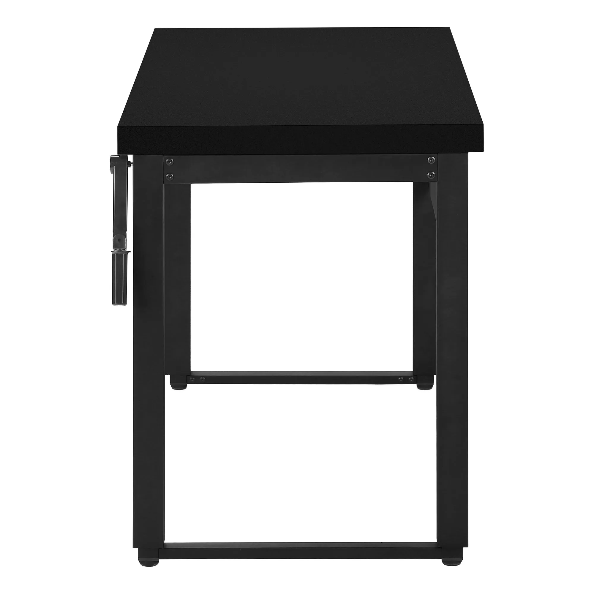 47" Adjustable Height Black Home Office Desk