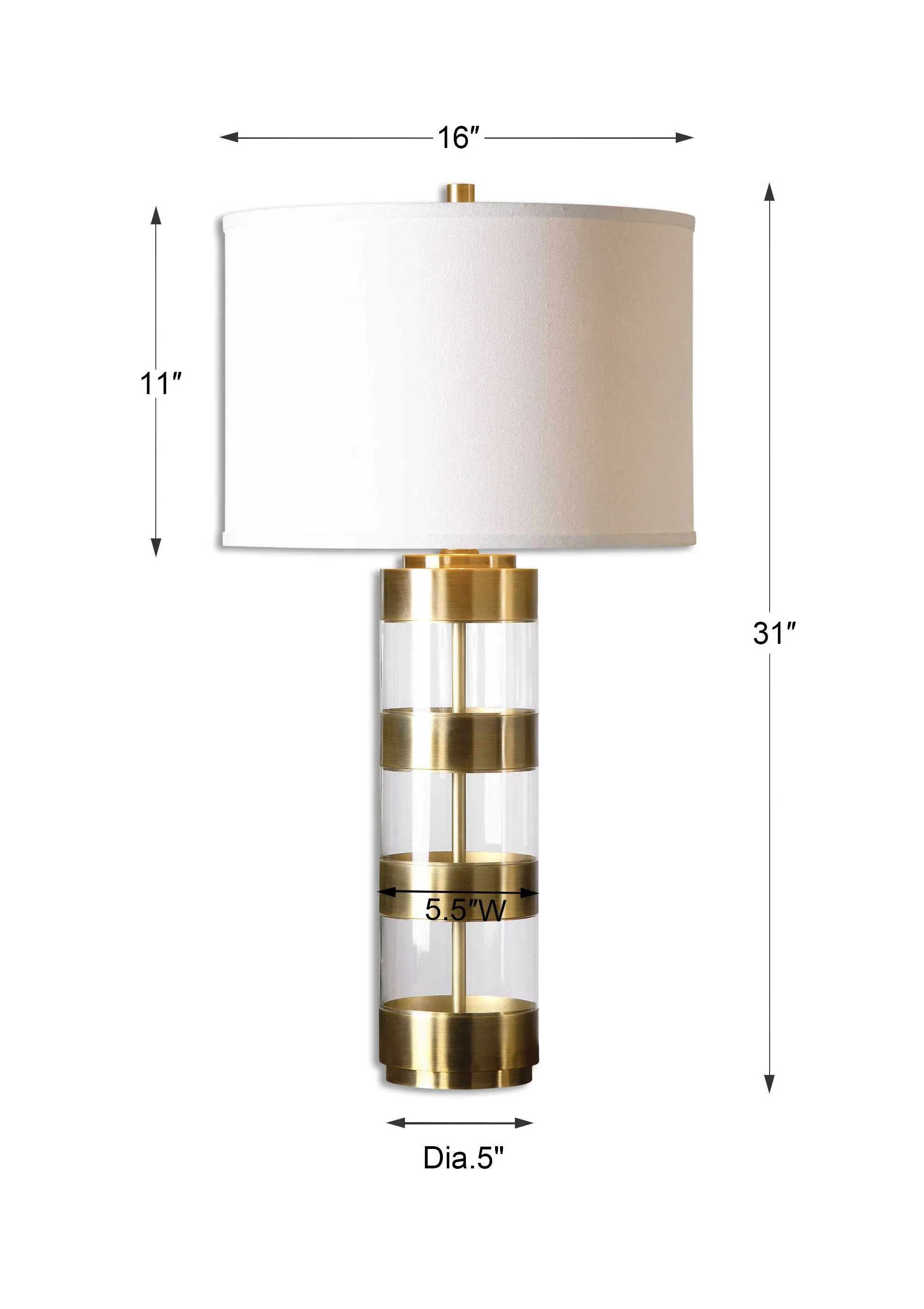 Angora Brushed Brass Table Lamp