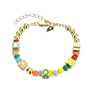 APORRO X COOGI Dice and Beads Enamel Adjustable Bracelet