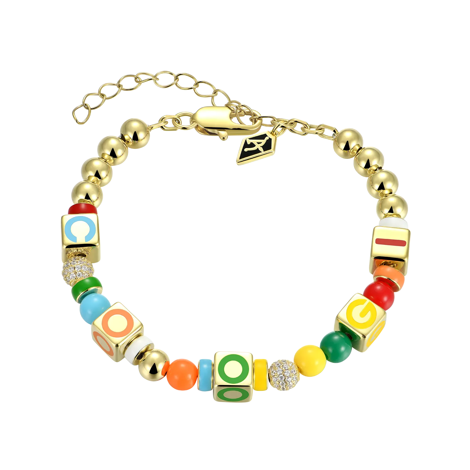 APORRO X COOGI Dice and Beads Enamel Adjustable Bracelet