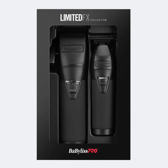 BabylissPro LimitedFX Matte Black Clipper & Trimmer Set