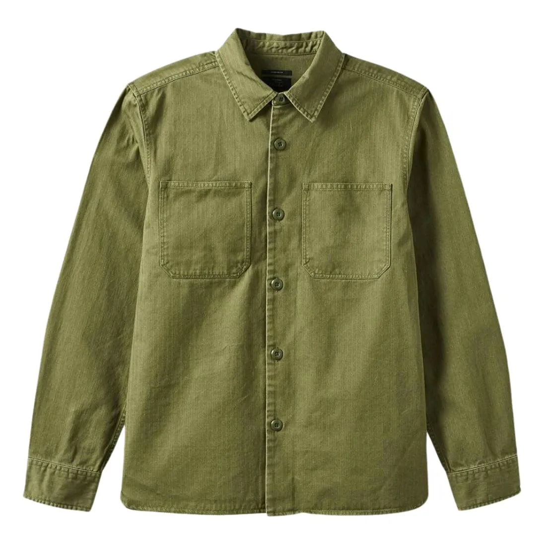 Brixton Selden Overshirt - Olive Surplus Worn Wash