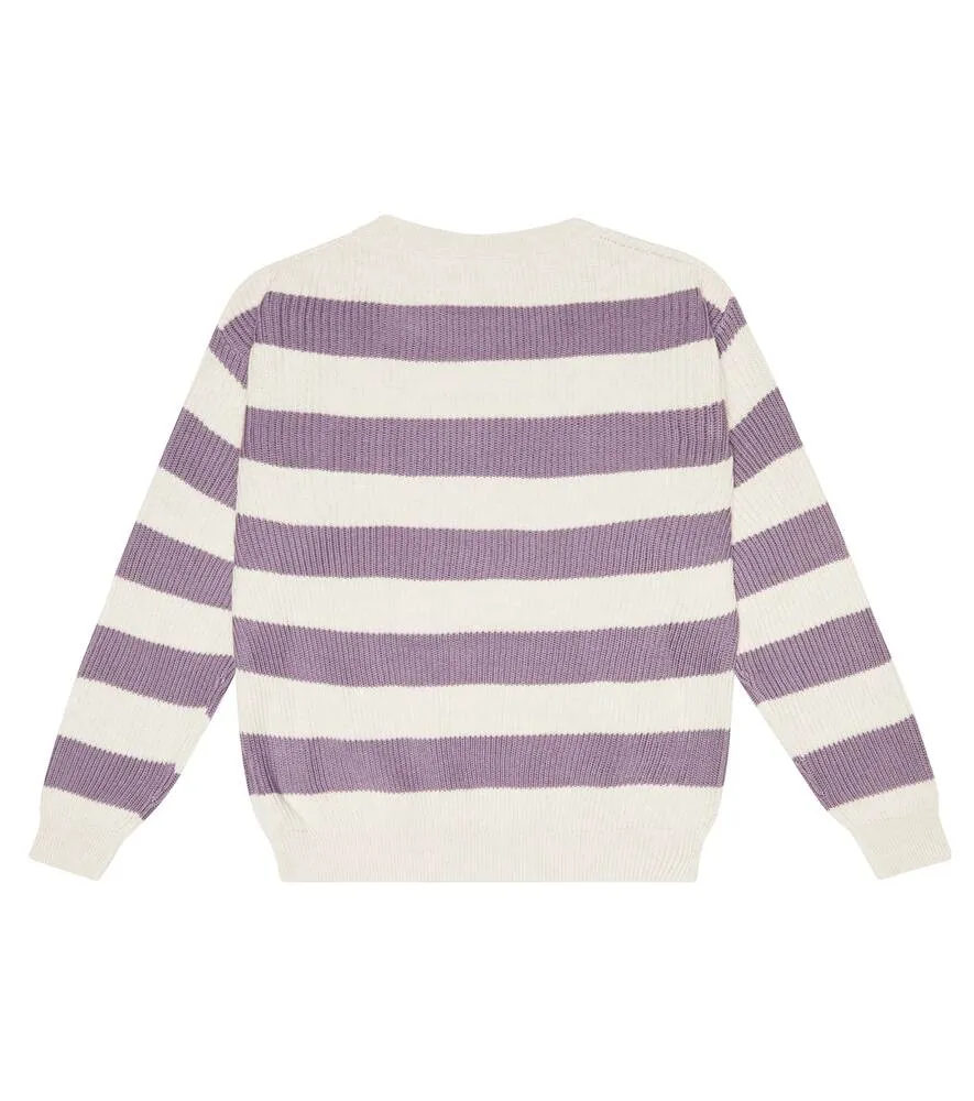 Brunello Cucinelli striped cotton sweater, multicolored