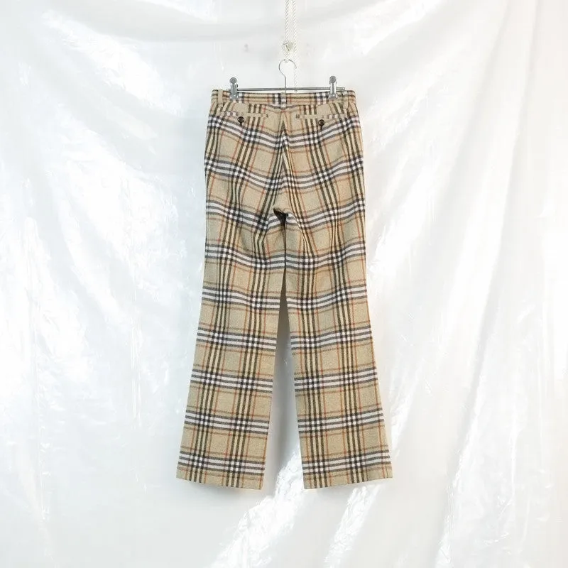 camel plaid trousers