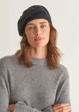 Cashmere Beret in Black