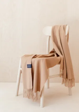 Cashmere Small Blanket in Camel