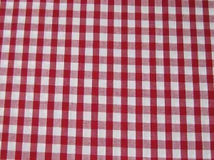 Cotton Blends Gingham Red