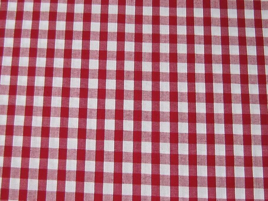 Cotton Blends Gingham Red