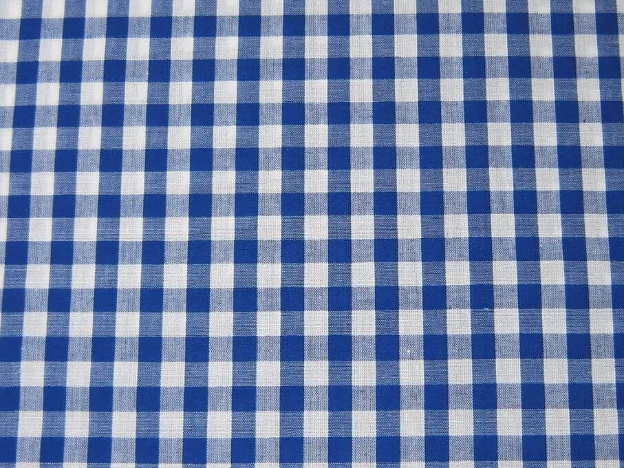 Cotton Blends Gingham Royal