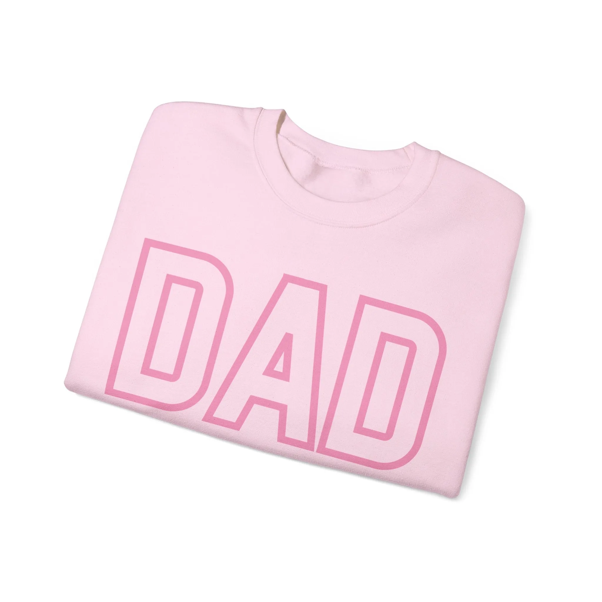 DAD Pink on Pink Oversized Pullover Crewneck Sweatshirt, Girl Dad, Father's Day Gift, Baby Shower Gifts,For Dad, Dad to be,Matching Mom, Dad