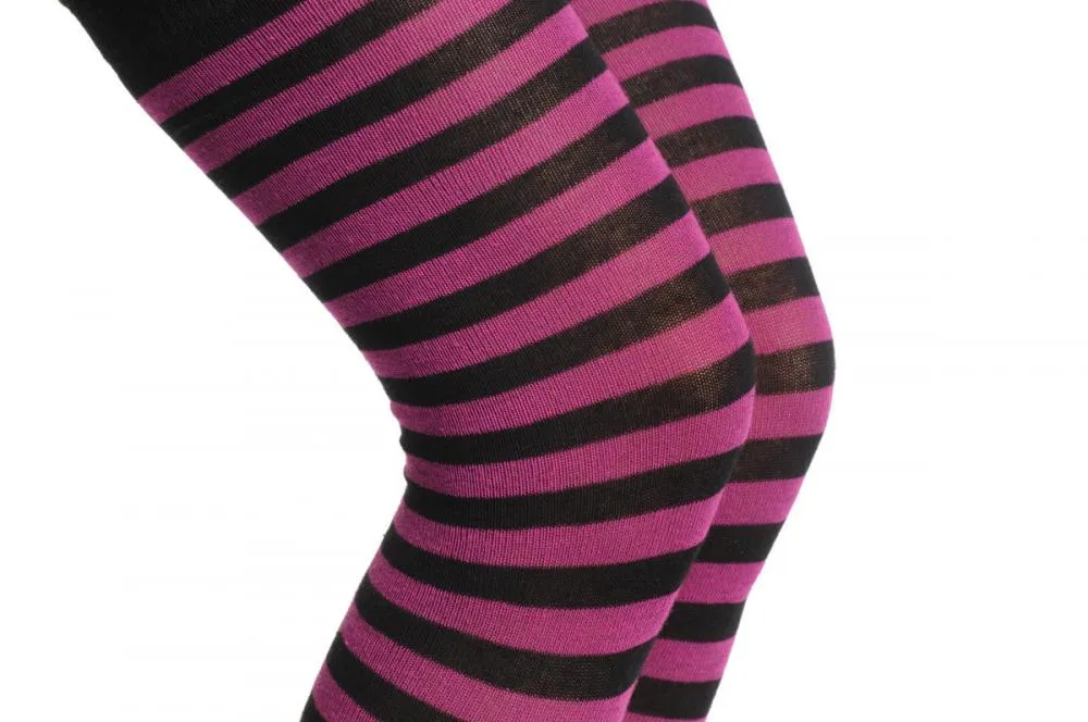 Dark Pink & Black Stripes