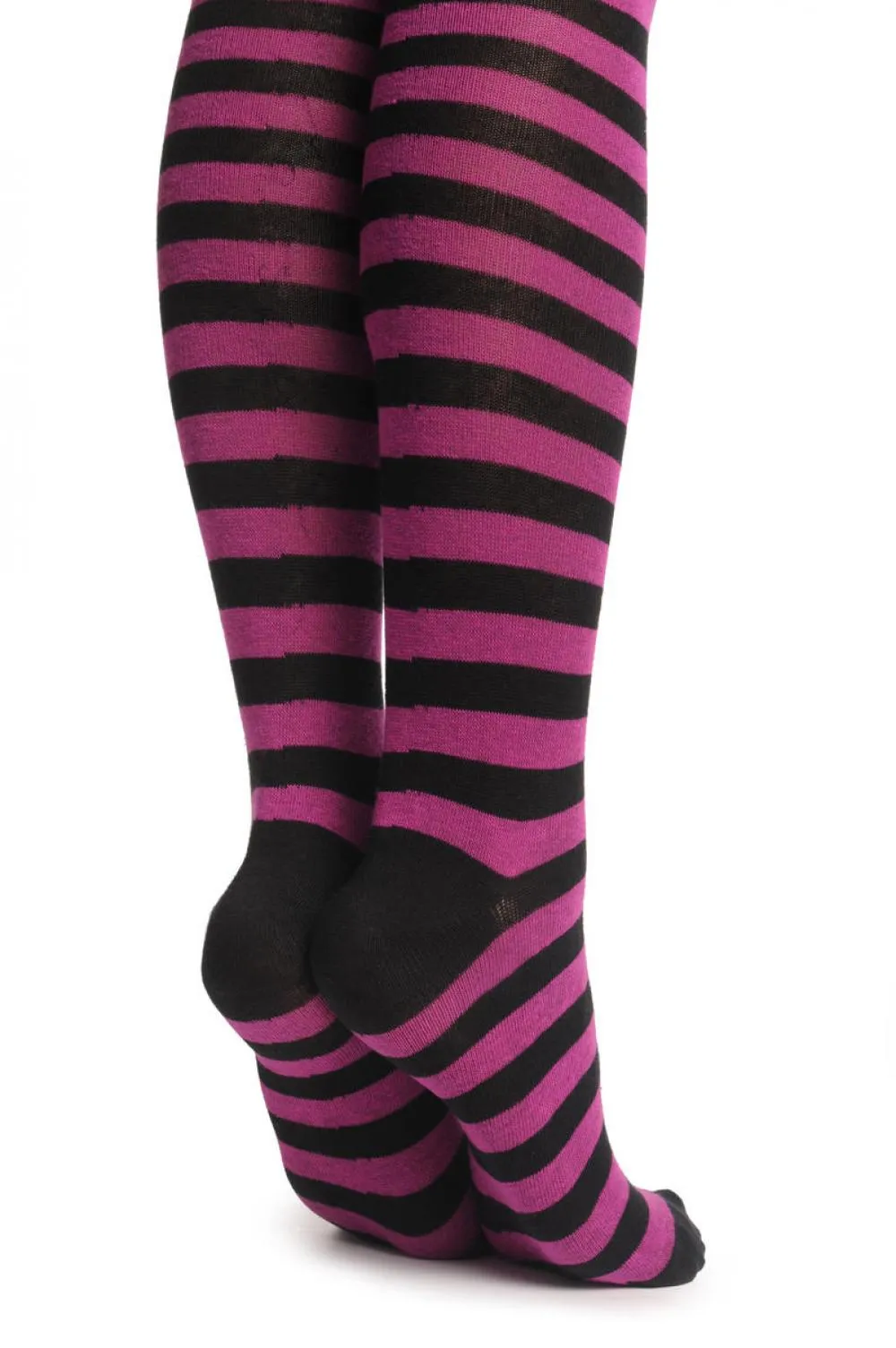 Dark Pink & Black Stripes