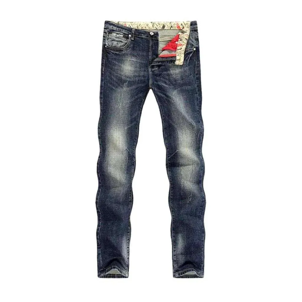 Dark retro blue men's jeans