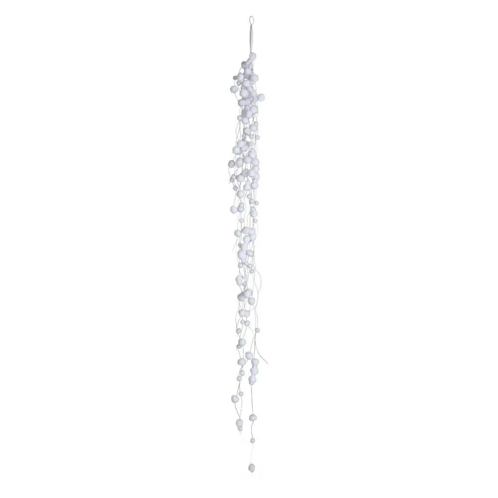 Decoris 135cm White Snowball Garland