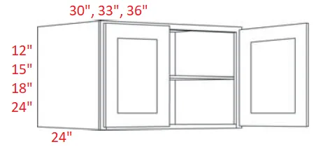 EB10-3024X24 Elegant White Assembled 30x24x24 Wall Cabinet