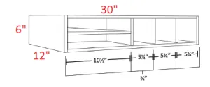 EB10-OC30 Elegant White Organizer Cubbies