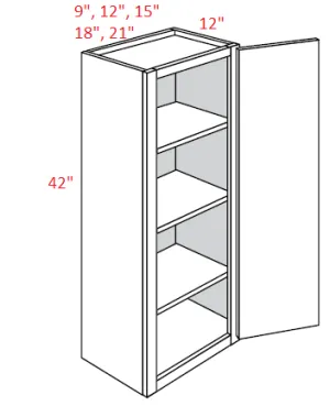 EB22-942 Elegant Dove Assembled 9x42 Wall Cabinet