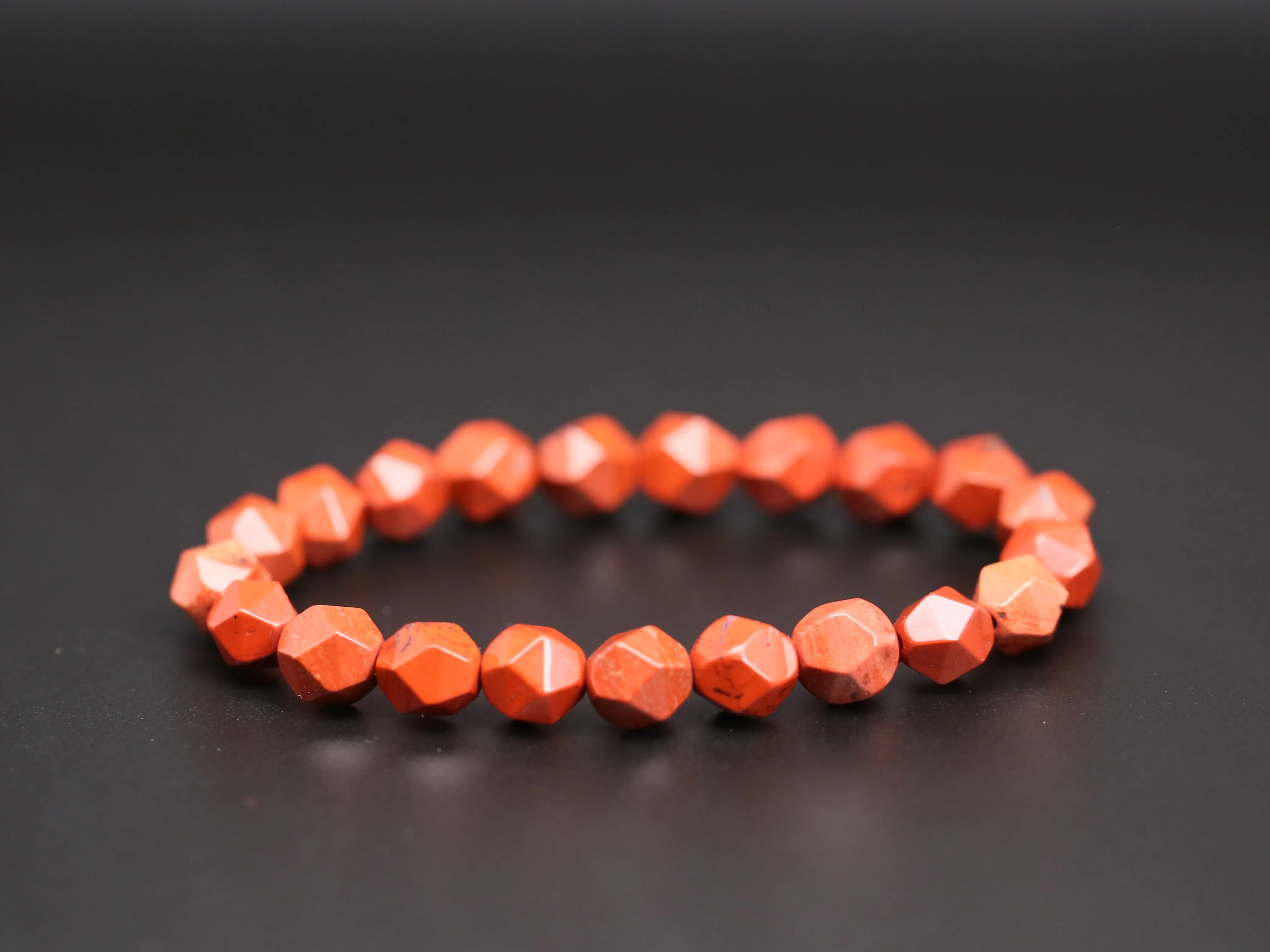 Faceted red jasper