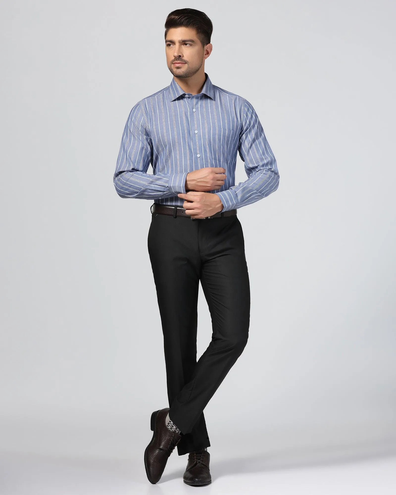 Formal Blue Stripe Shirt - Miller