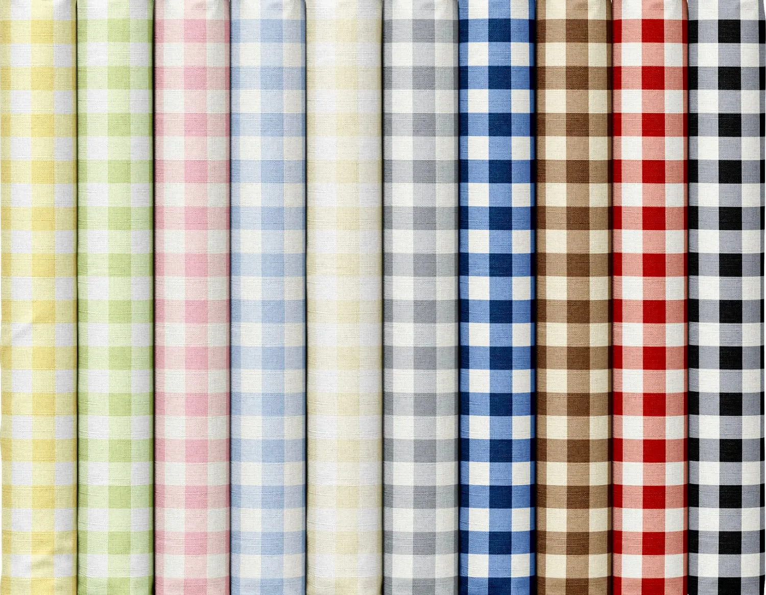 Gingham Weaves | 1/4" Gingham Check - Green | Yarn-Dyed Cotton