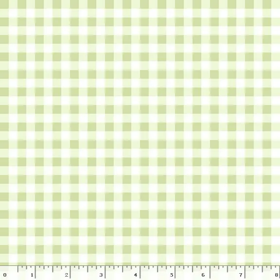 Gingham Weaves | 1/4" Gingham Check - Green | Yarn-Dyed Cotton