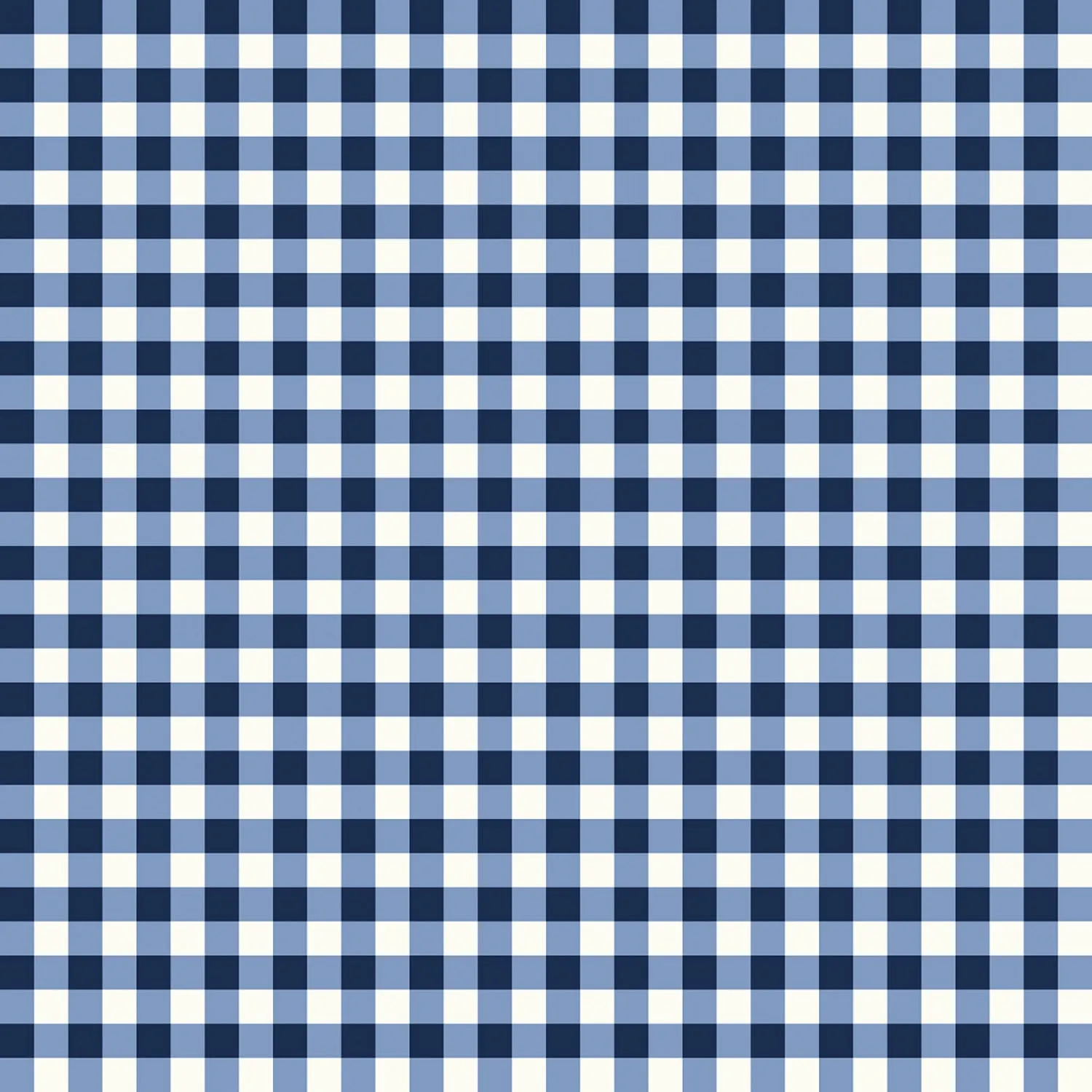 Gingham Weaves | 1/4" Gingham Check - Navy | Yarn-Dyed Cotton