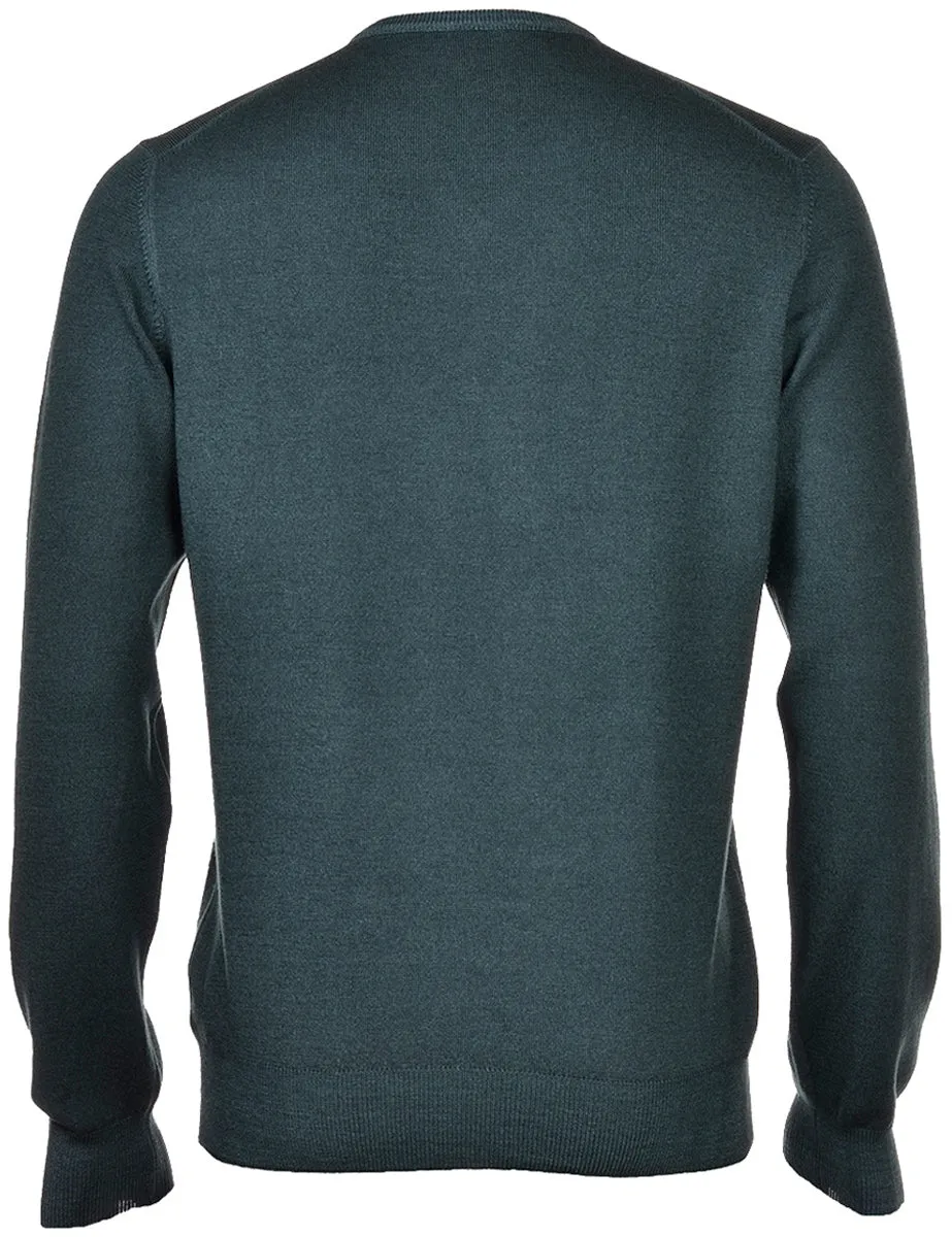 Gran Sasso Classic Merino V Neck Spruce