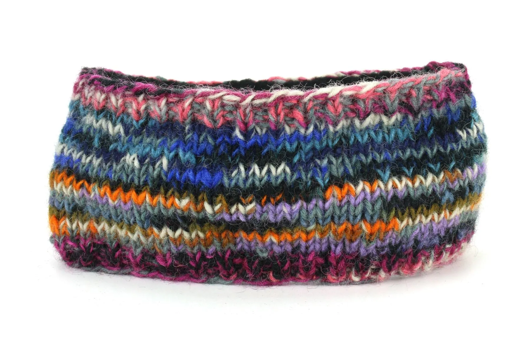 Hand Knitted Wool Headband  - Electric SD