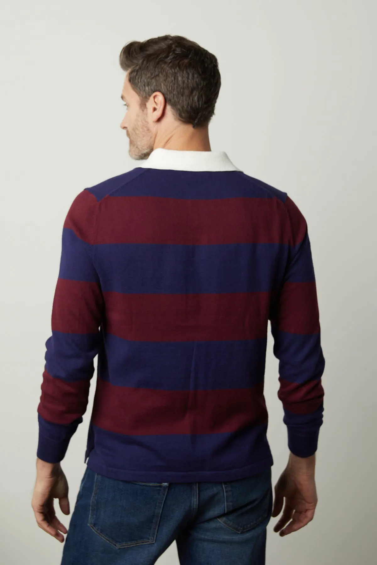 HASTINGS STRIPED SWEATER POLO