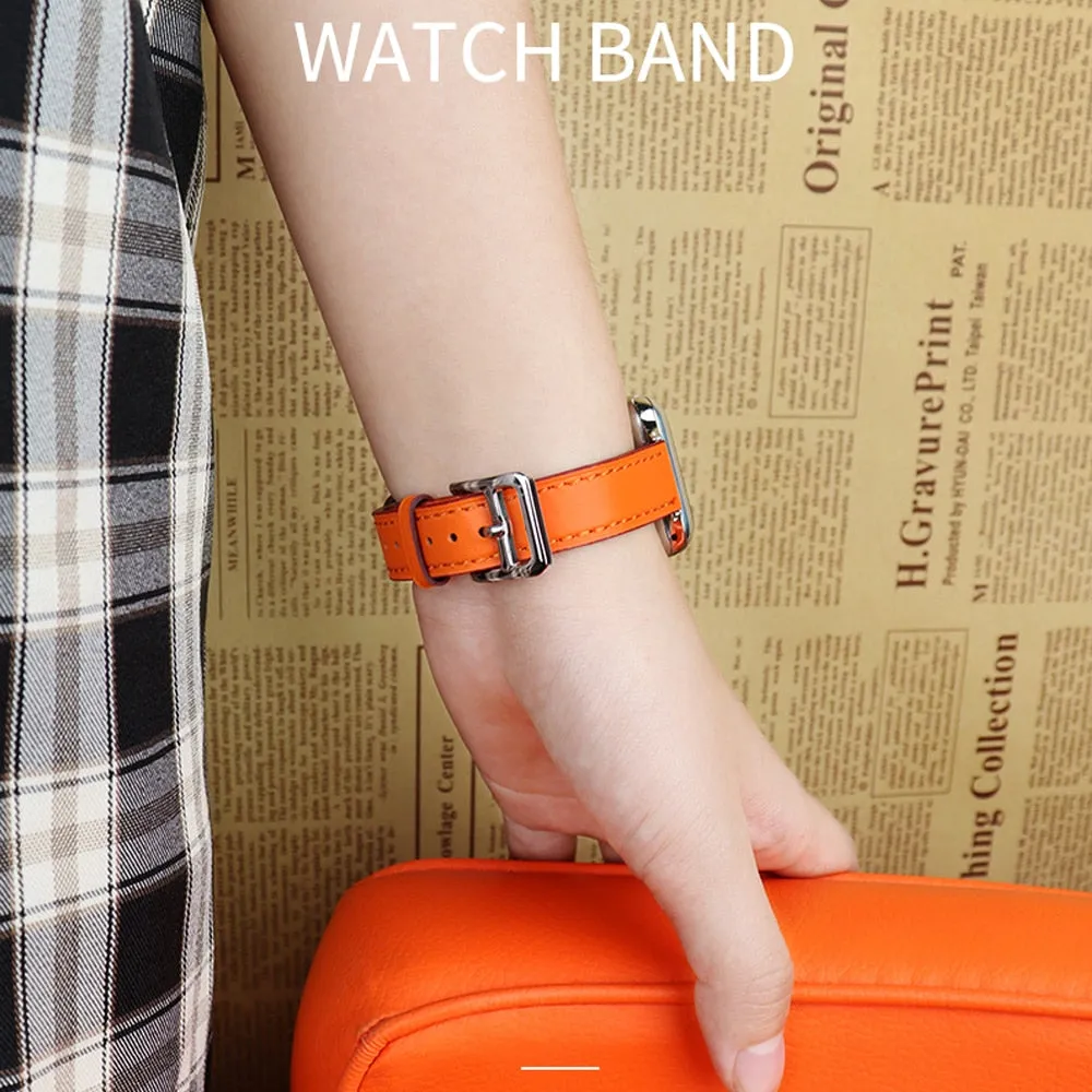 High-Quality Leather Strap Series 7 6 5 4 Single Loop Wristband