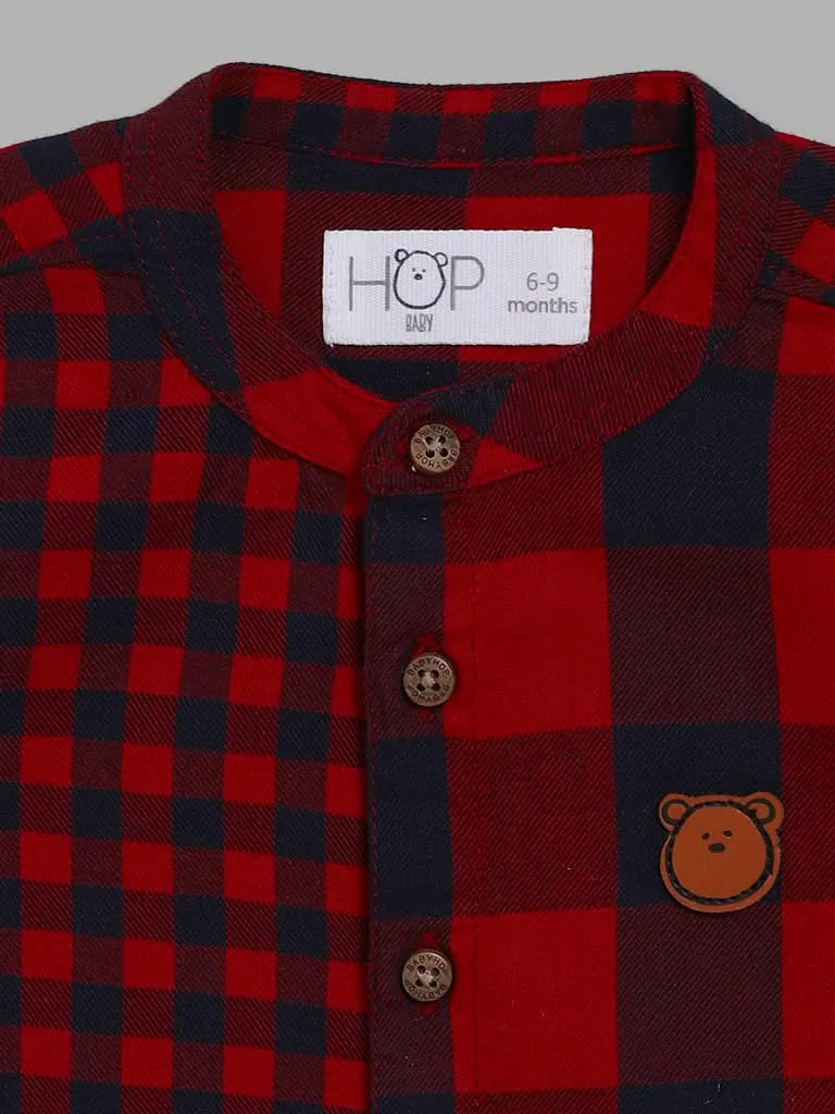 HOP Baby Red Buffalo Checked Shirt