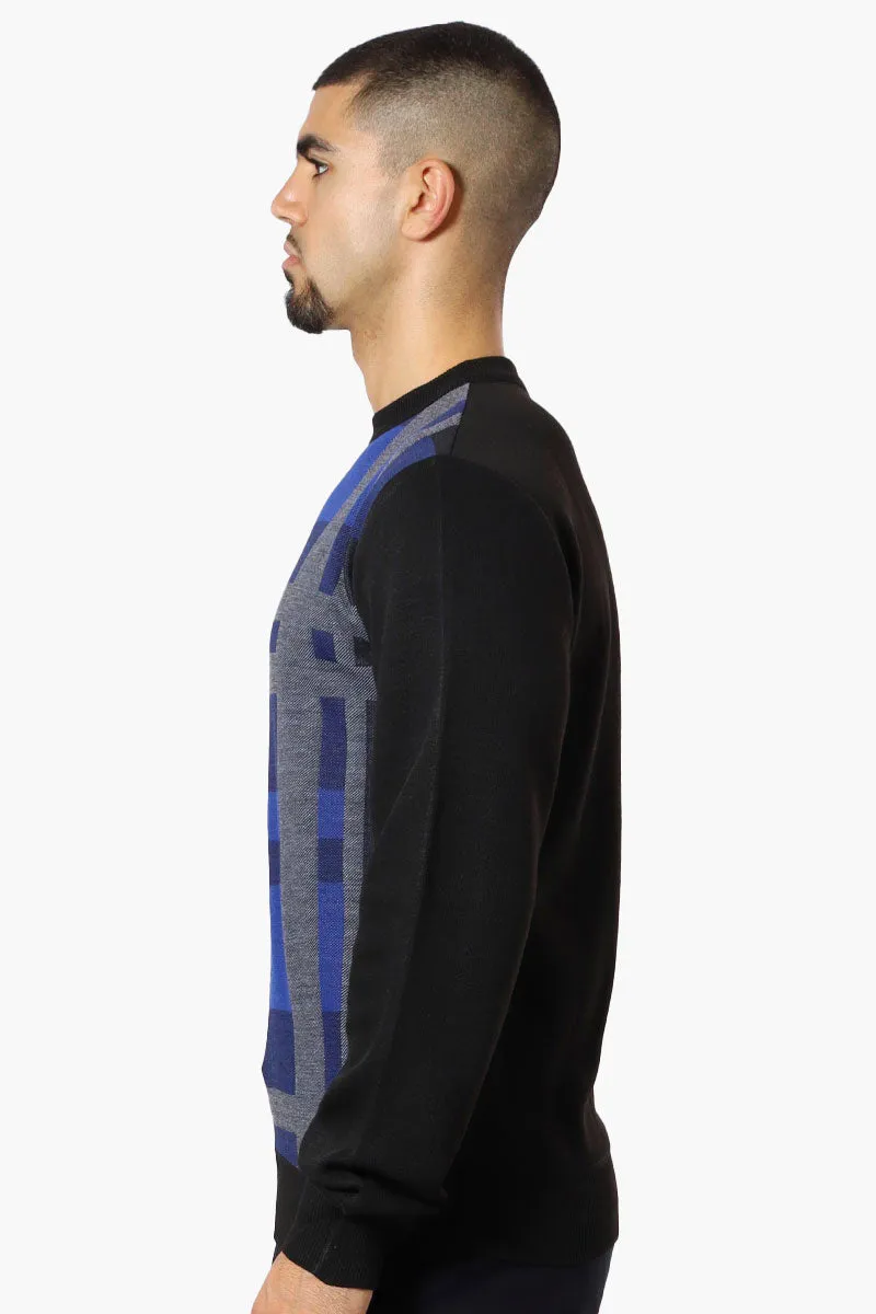 Jay Y. Ko Patterned Crewneck Pullover Sweater - Blue