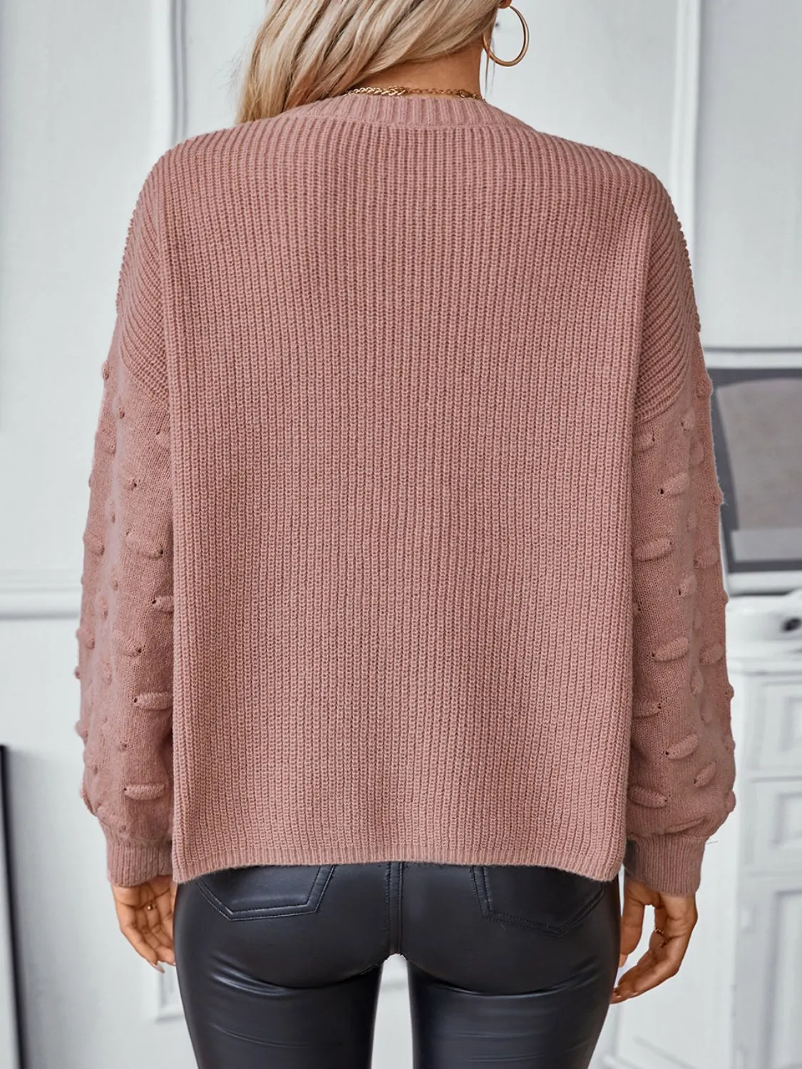 kesley Round Neck Drop Shoulder Sweater