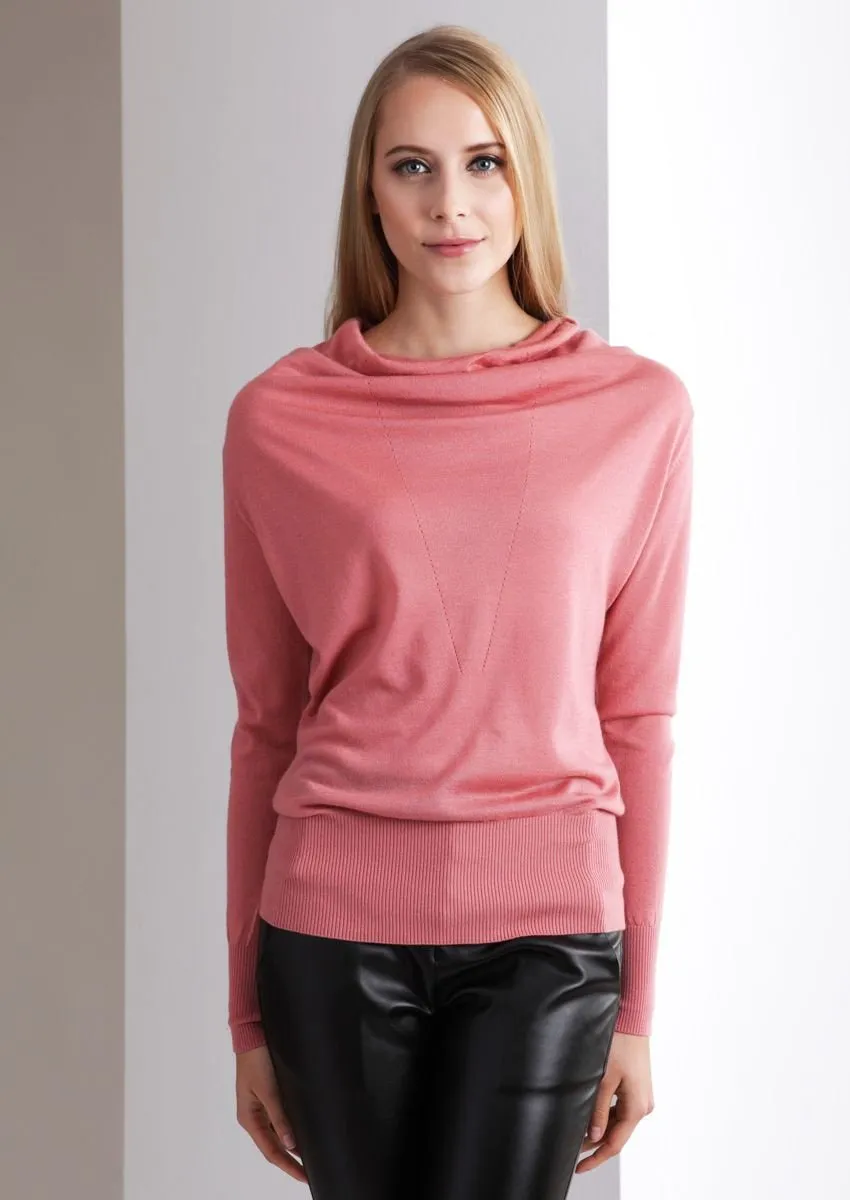 Ladies Cowl Neck Sweater