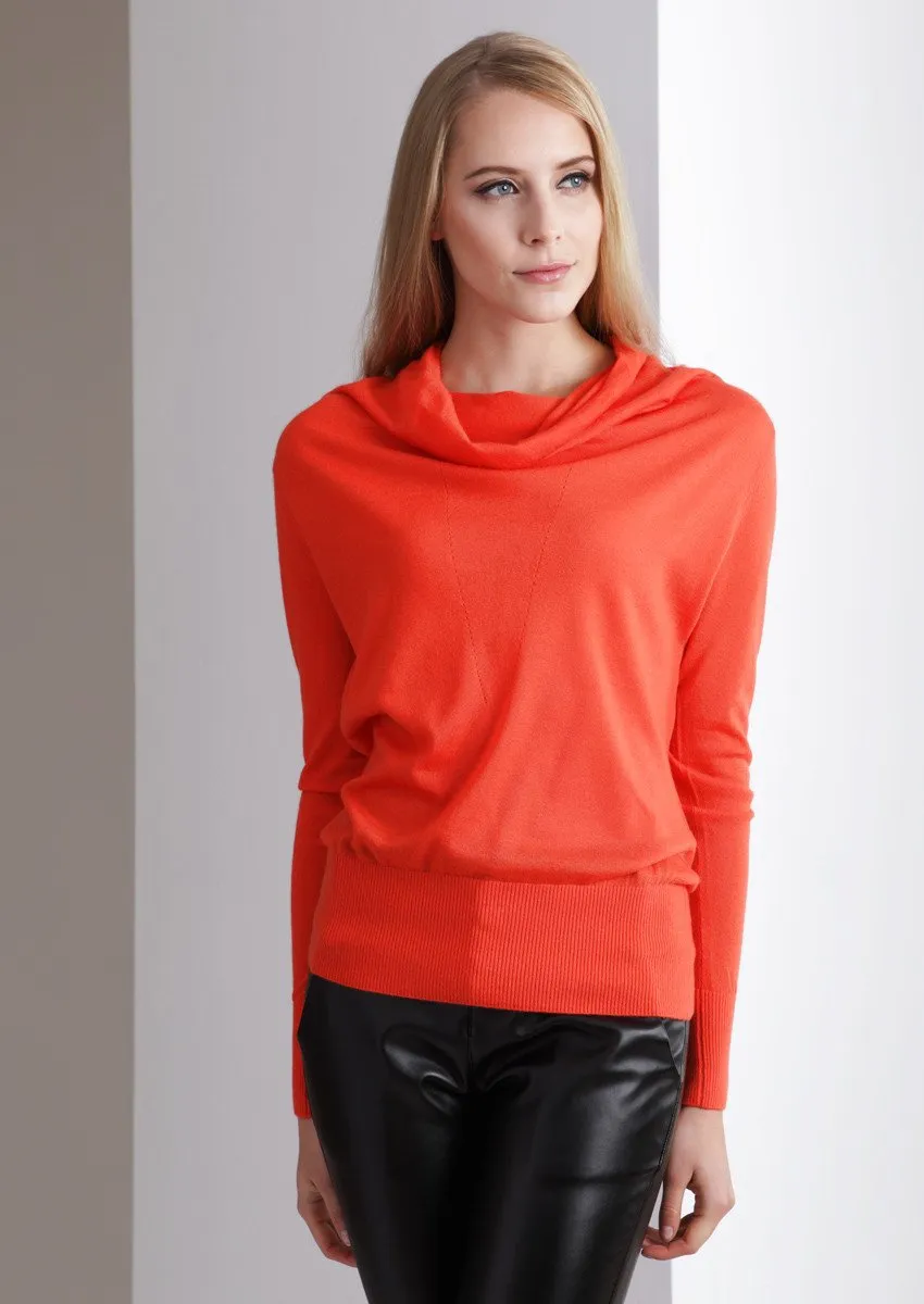 Ladies Cowl Neck Sweater