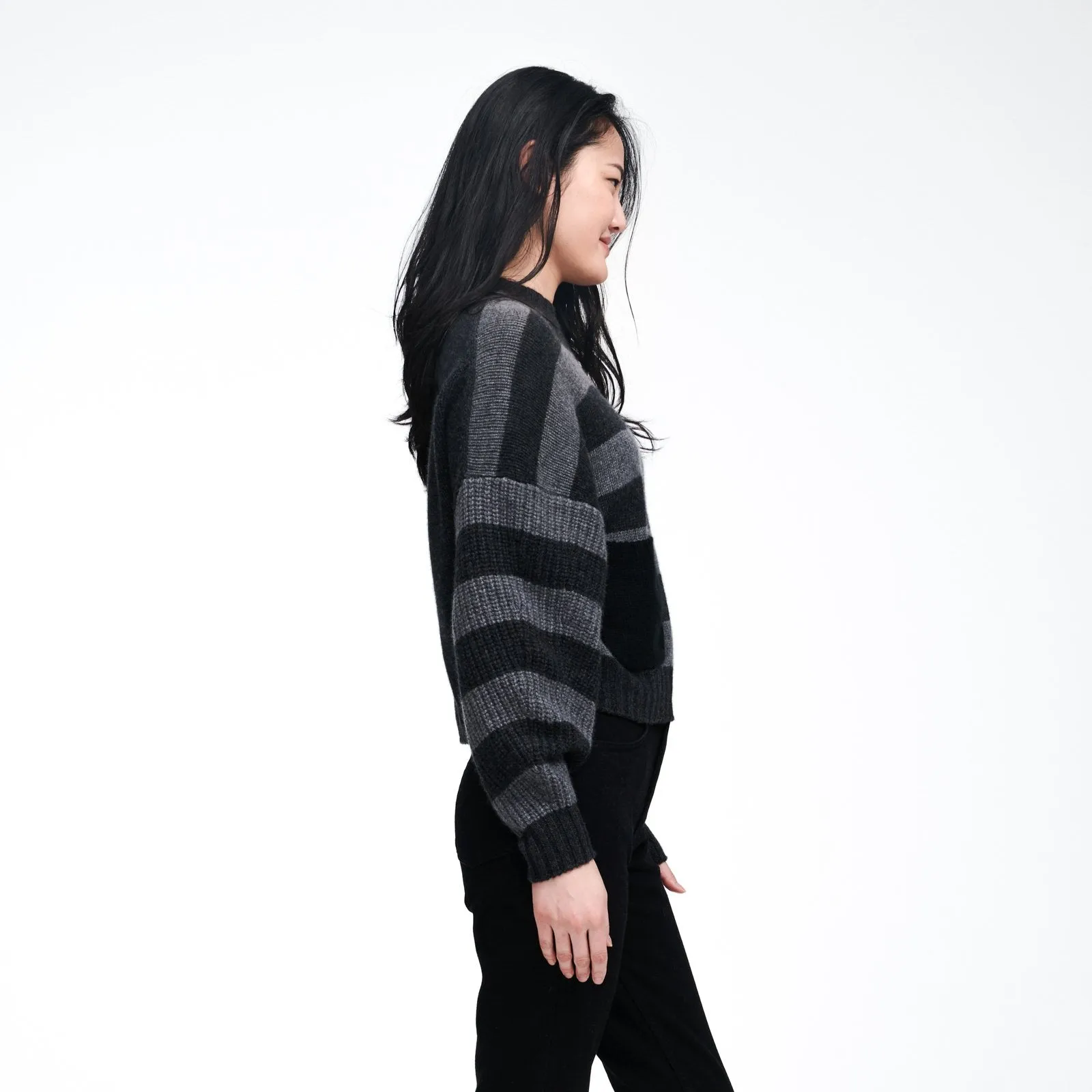 Luxe Cashmere Cropped Crewneck Sweater