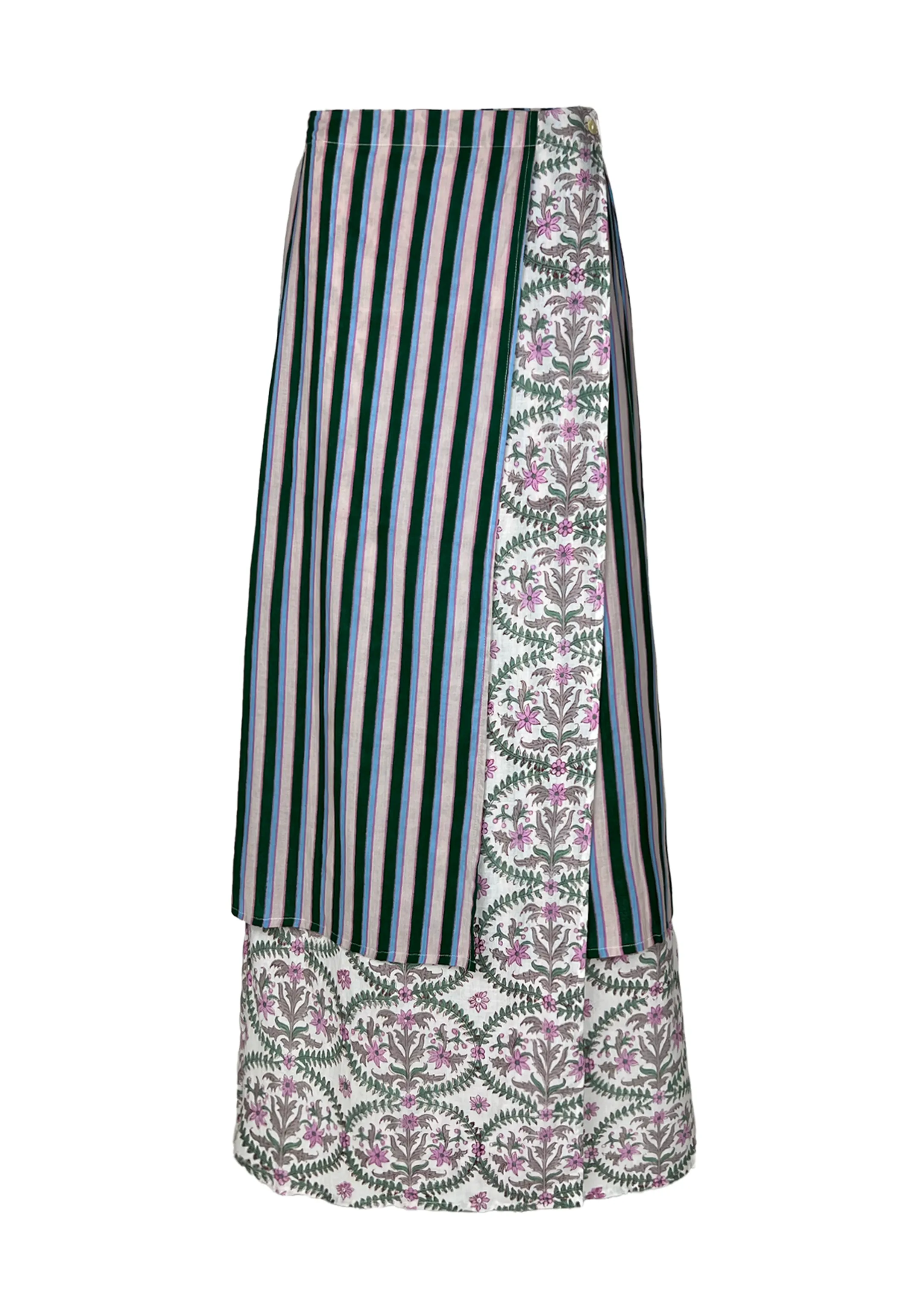 Mangalore Skirt (Green & Pink)