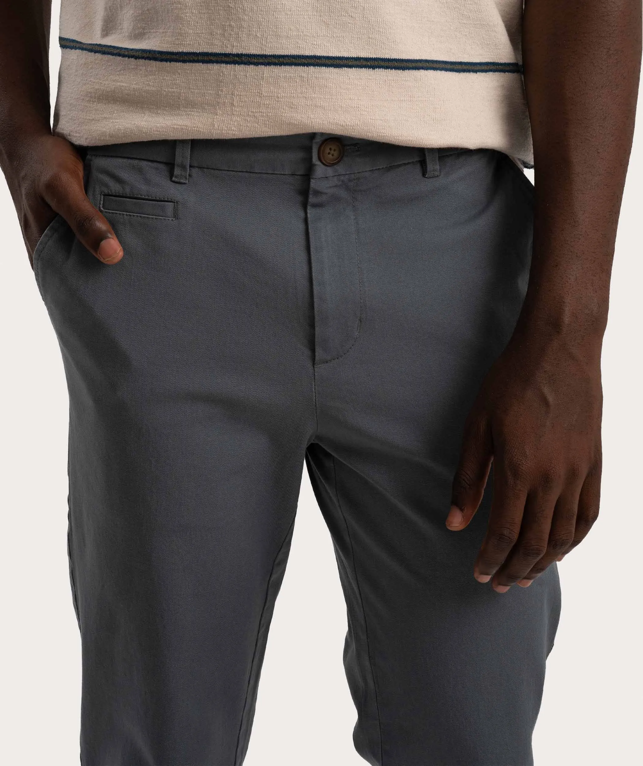 Mens Classic Slim Fit Chino - Dusty Olive