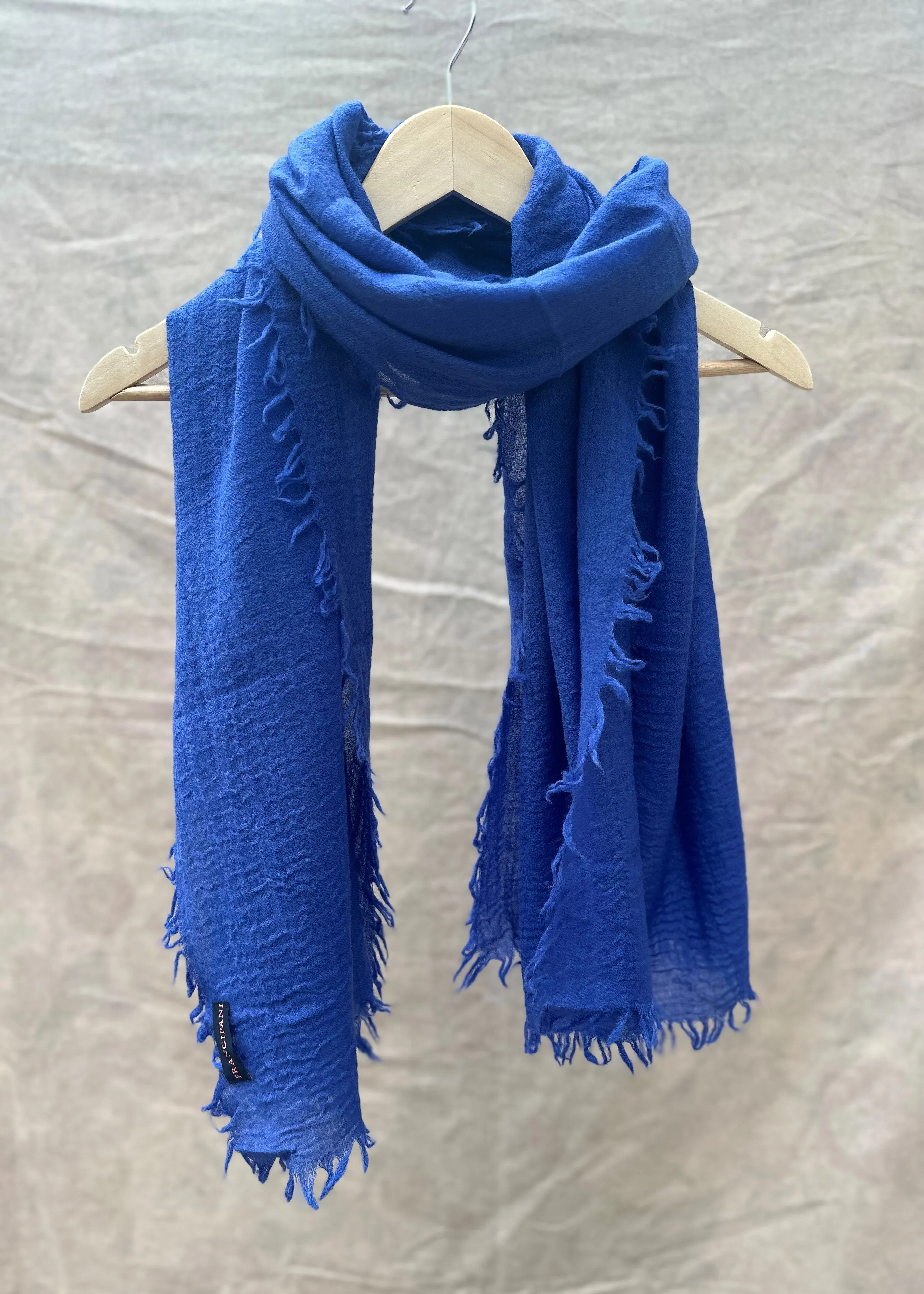 Mens Scarf 100% Wool in Cobalt Blue