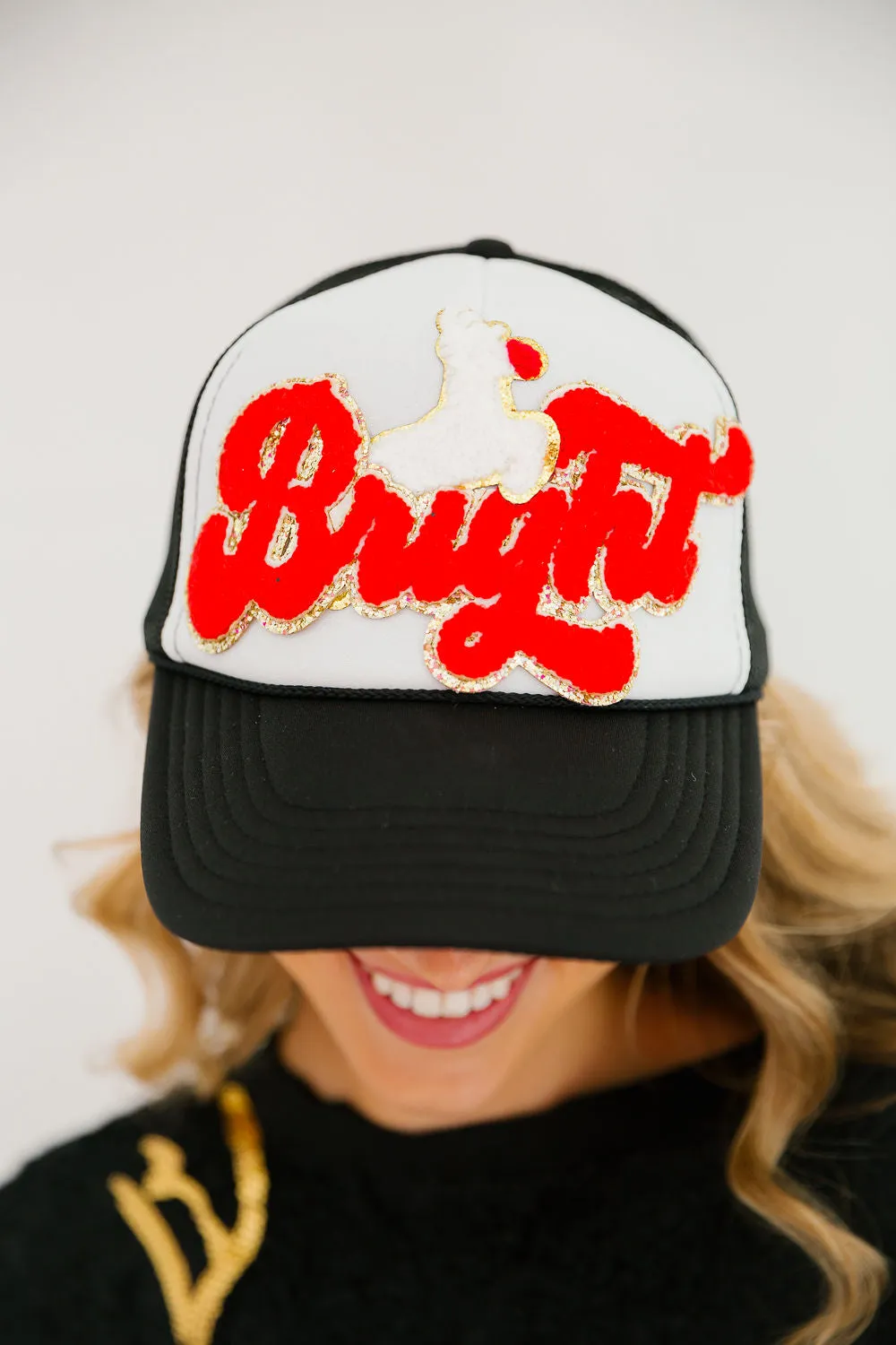 MERRY & BRIGHT RED PATCH HATS (PRE-ORDER)