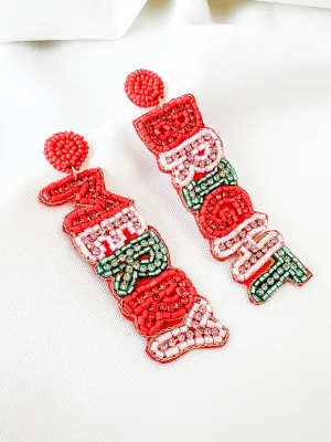 Merry and Bright Beaded Earring