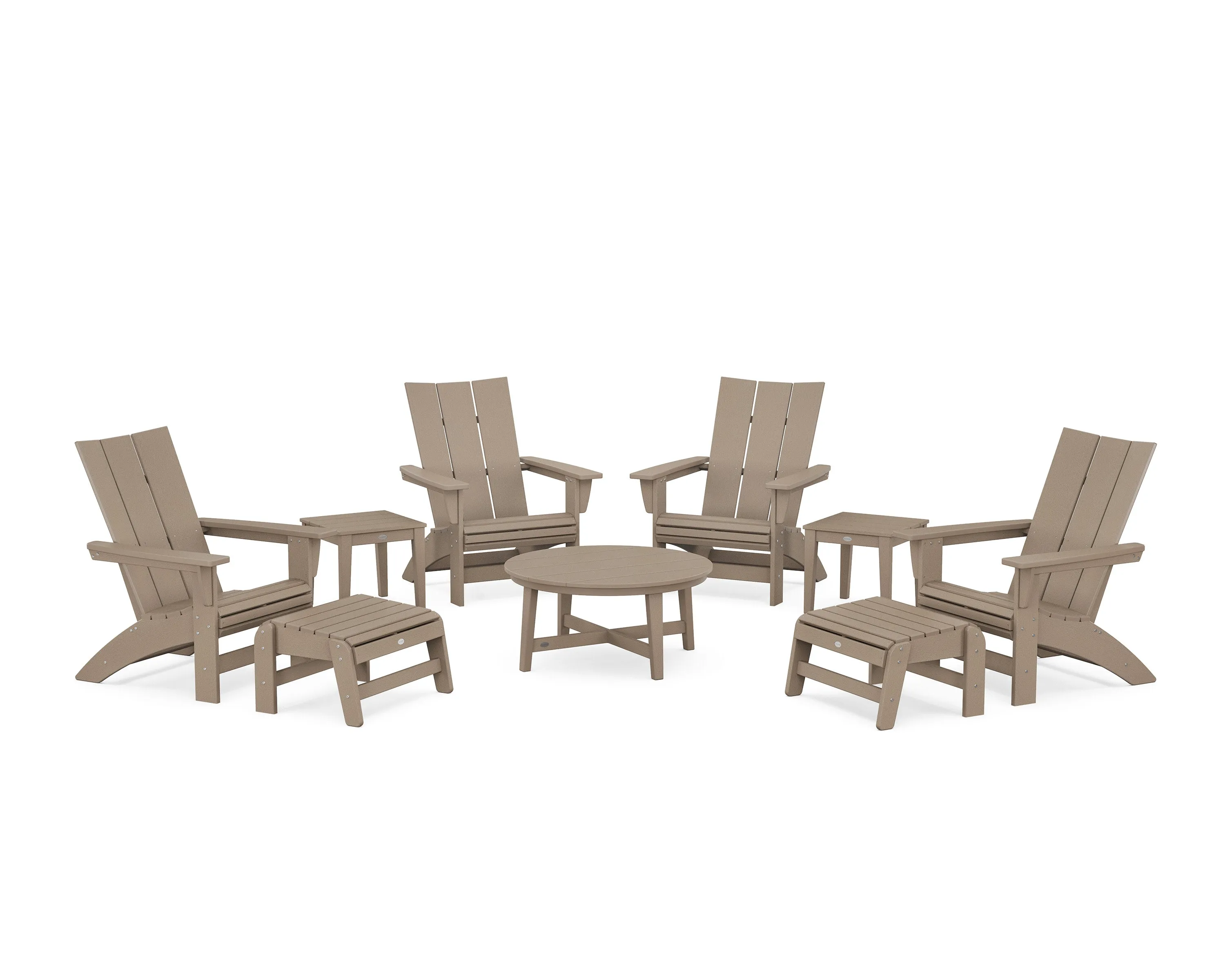 Modern Grand Adirondack 9-Piece Conversation Set