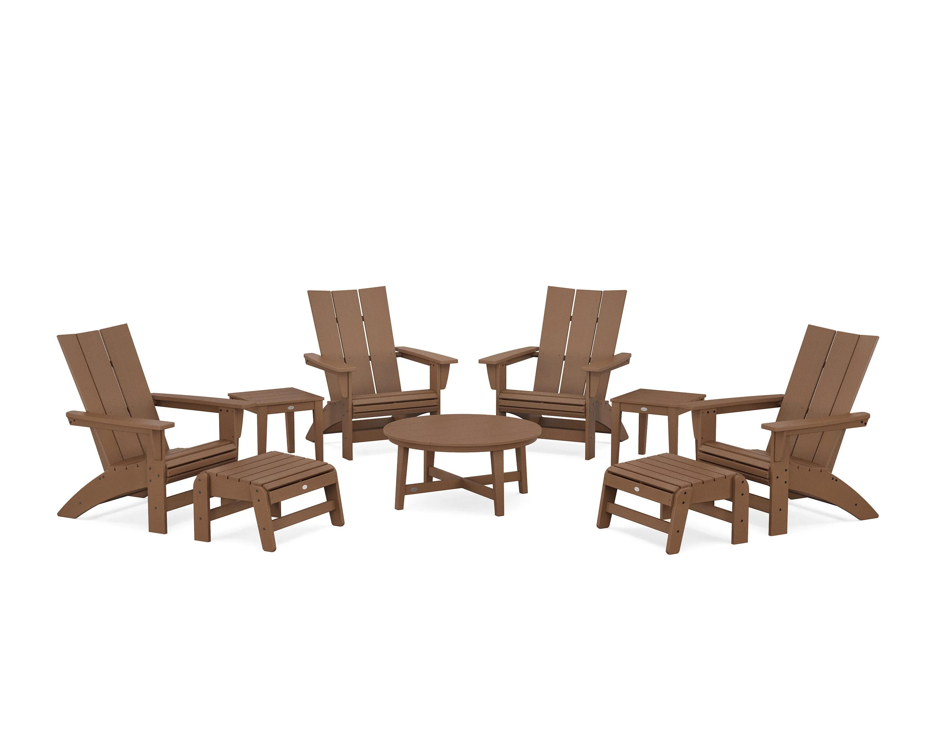 Modern Grand Adirondack 9-Piece Conversation Set