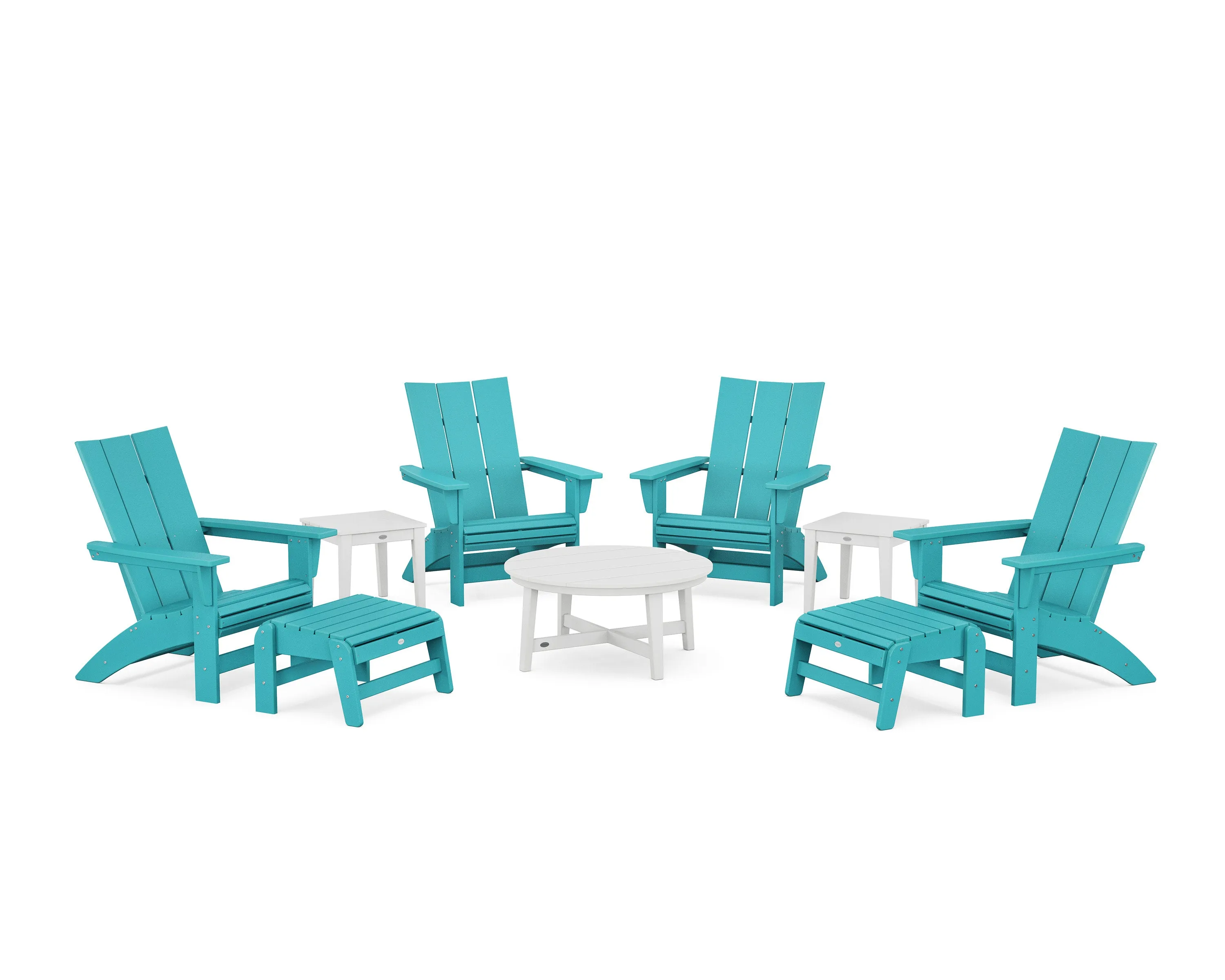 Modern Grand Adirondack 9-Piece Conversation Set