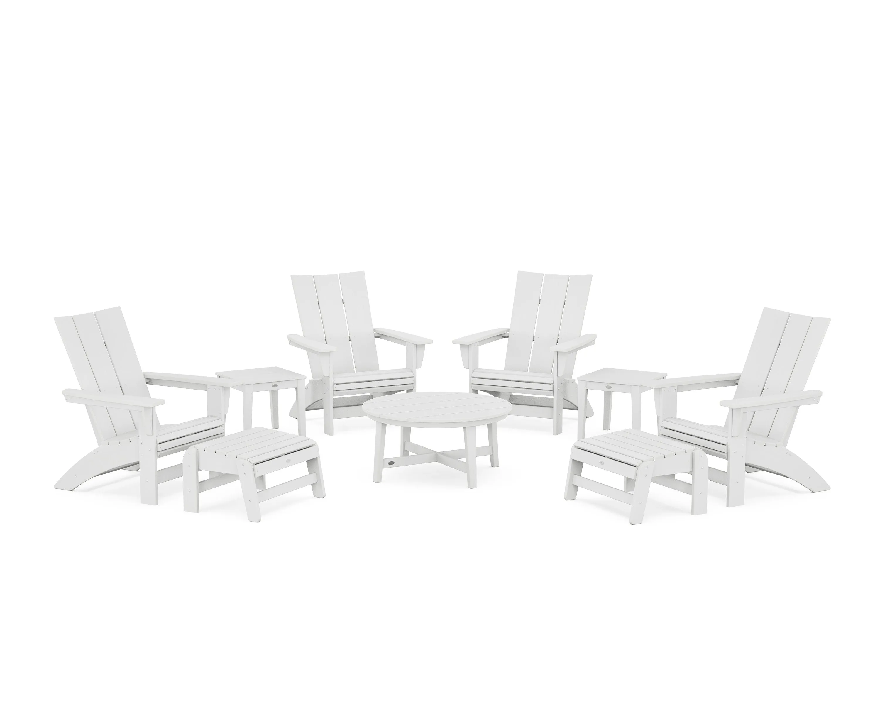 Modern Grand Adirondack 9-Piece Conversation Set