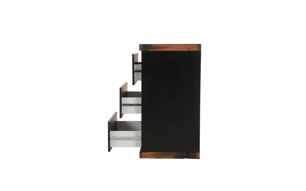 Modrest Norse Modern Black & Ship Wood Buffet